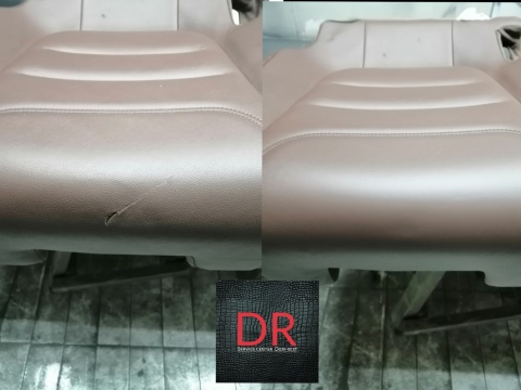 Naprawa ubytku w fotelu samochodowym